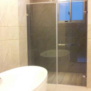 HU-500B 無框單開門+一固淋浴門