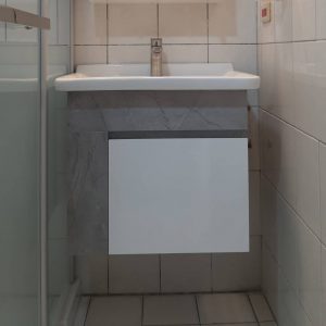 YBP-C60W14 瓷盆PVC防水浴櫃組/寬62CM