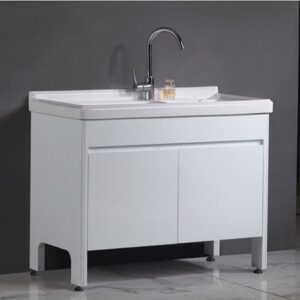 卡尼斯BR-1051 瓷盆PVC防水洗衣櫃/寬100公分