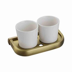 R-1302 雙杯架(鉻色及青古銅色)