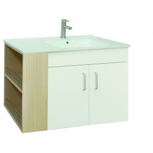 LB9090ER-1A 瓷盆PVC防水浴櫃組/寬90公分(左右不對襯盆)