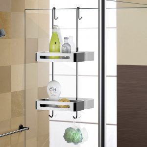 D-412 不鏽鋼雙層置物架/壁、掛兩用