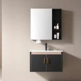 KQ-S3080 瓷盆不鏽鋼浴櫃組/寬80CM