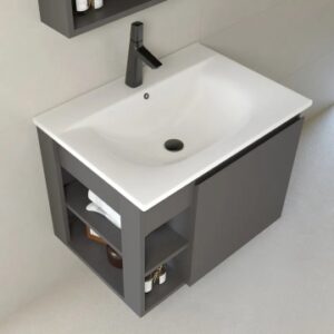 KQ-S3271 瓷盆不鏽鋼浴櫃組/寬70CM/左開放