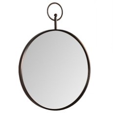 KQ-S5586C/S5588C 不鏽鋼掛環圓鏡-玫瑰金框/寬60~70公分