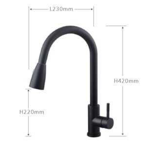 CB-7045B 立式抽拉龍頭(黑)