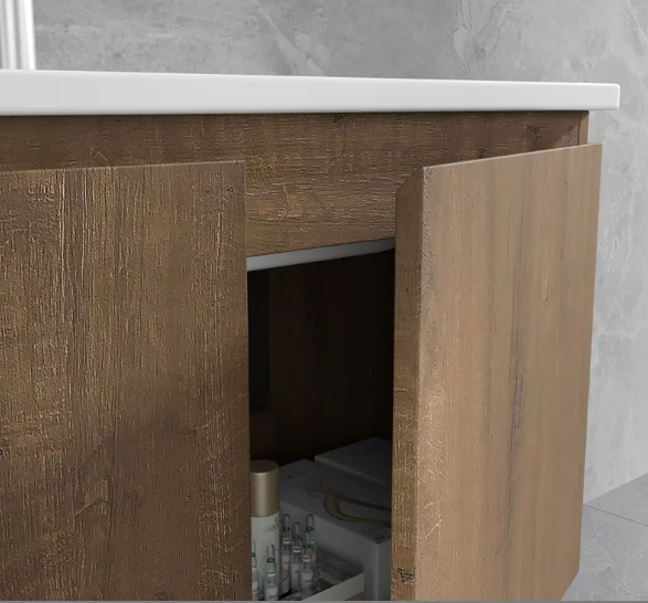 KQ-P0281/9880 瓷盆發泡板浴櫃組/寬80CM/左開放:圖片 2