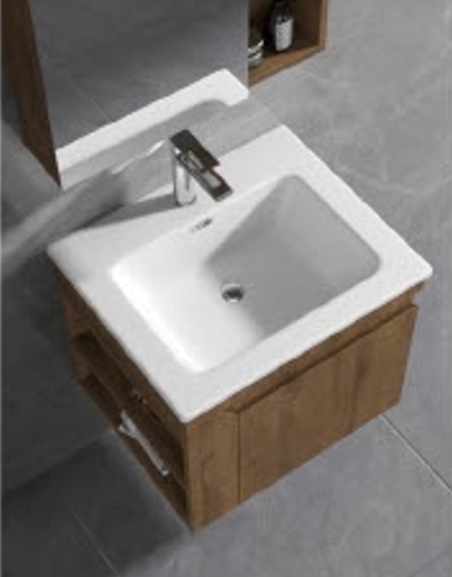 KQ-P0281/9880 瓷盆發泡板浴櫃組/寬80CM/左開放:圖片 3