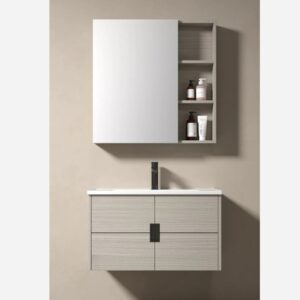 KQ-P0780/9880 瓷盆發泡板浴櫃組/寬80CM