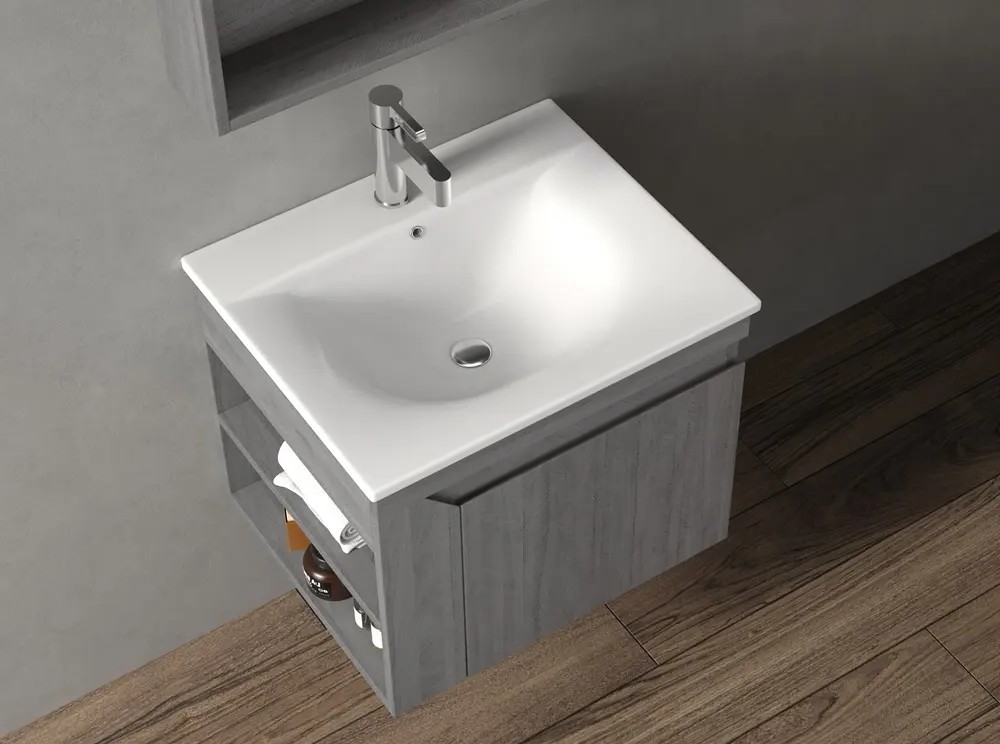 KQ-P0951/1150A 瓷盆發泡板浴櫃組/寬50CM/左開放:圖片 3