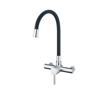 118029 不銹鋼廚房壁式龍頭/消光黑