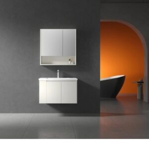 KQ-S2081 瓷盆不鏽鋼浴櫃組/寬80CM/左開放