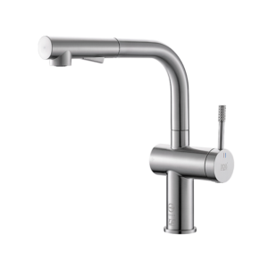 222012 不鏽鋼廚房伸縮龍頭/拉絲/消光黑/亮鉻色