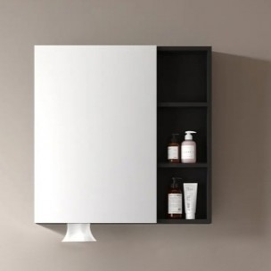 KQ-S3080A 不鏽鋼鏡櫃/寬80公分/附面紙孔