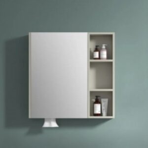 KQ-S3480A 不鏽鋼鏡櫃/寬80公分/附面紙孔