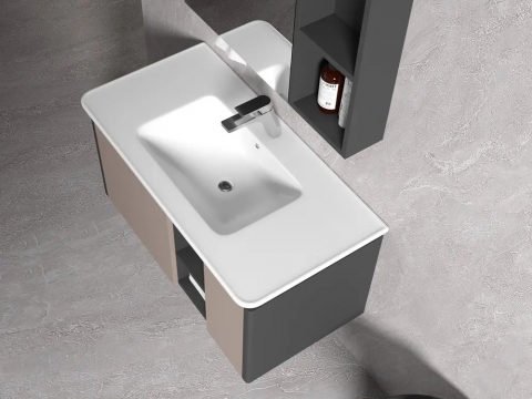 KQ-S3514 瓷盆不鏽鋼烤漆浴櫃組/寬120CM:圖片 2