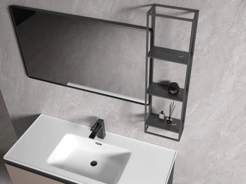 KQ-S3514 瓷盆不鏽鋼烤漆浴櫃組/寬120CM:圖片 4