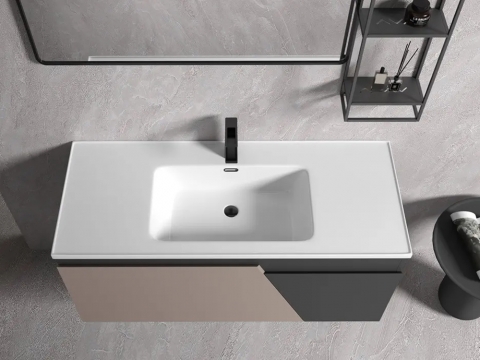 KQ-S3514 瓷盆不鏽鋼烤漆浴櫃組/寬120CM:圖片 3