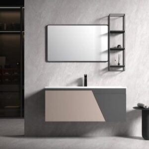 KQ-S3514 瓷盆不鏽鋼烤漆浴櫃組/寬120CM