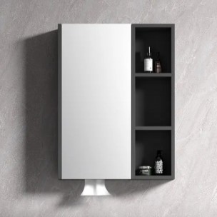 KQ-S3560A 不鏽鋼鏡櫃/寬60公分/附面紙孔