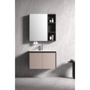 KQ-S3580 瓷盆不鏽鋼烤漆浴櫃組/寬80CM