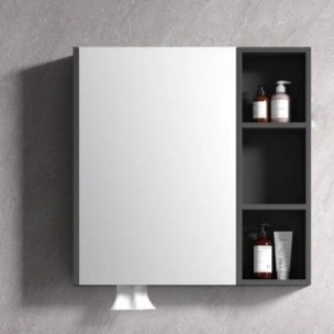 KQ-S3580A 不鏽鋼鏡櫃/寬80公分/附面紙孔