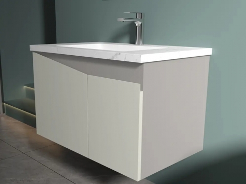 KQ-S3680 瓷盆不鏽鋼烤漆浴櫃組/寬80CM:圖片 2