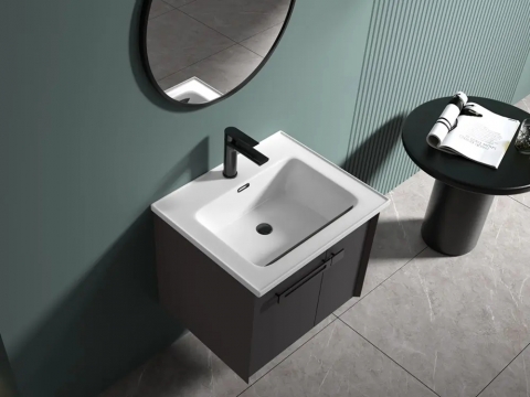 KQ-S3760 瓷盆不鏽鋼浴櫃組/寬60CM:圖片 2