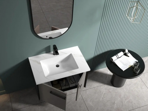 KQ-S3860 瓷盆不鏽鋼浴櫃組/寬60CM:圖片 2