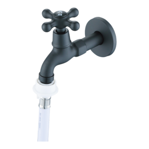 D-2304 十字長栓洗衣機龍頭/消光黑