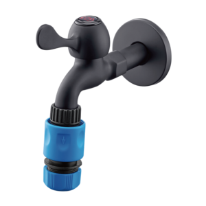 D-237A 陶瓷長栓-附快速接頭-戶外龍頭/消光黑