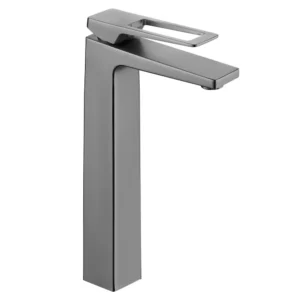 KQ-S8011H-4 不鏽鋼高增面盆龍頭-槍灰