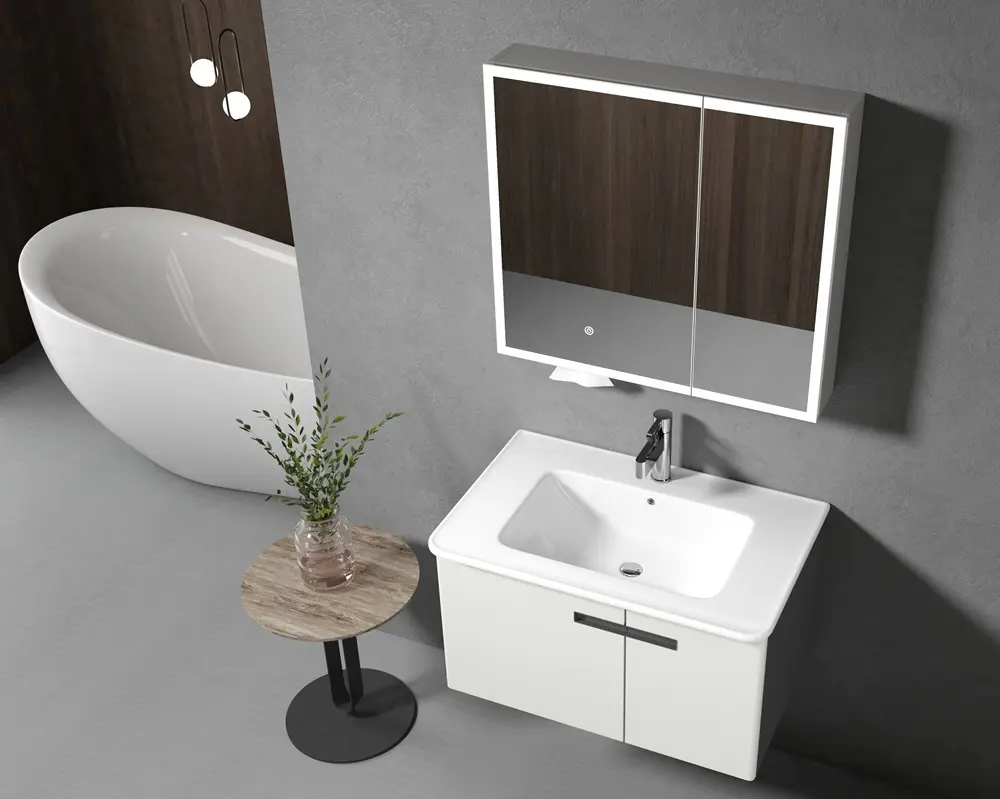 KQ-P6046/9460 瓷盆發泡板浴櫃組/寬60CM/附面紙孔:圖片 2