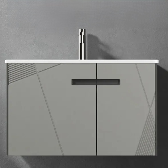 KQ-P80/9880 瓷盆發泡板浴櫃組/寬80CM/附面紙孔:圖片 2